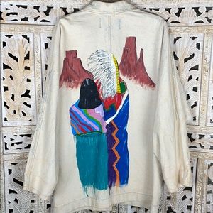 Southern Bluegrass Acid Washed Hand-Painted Jacket